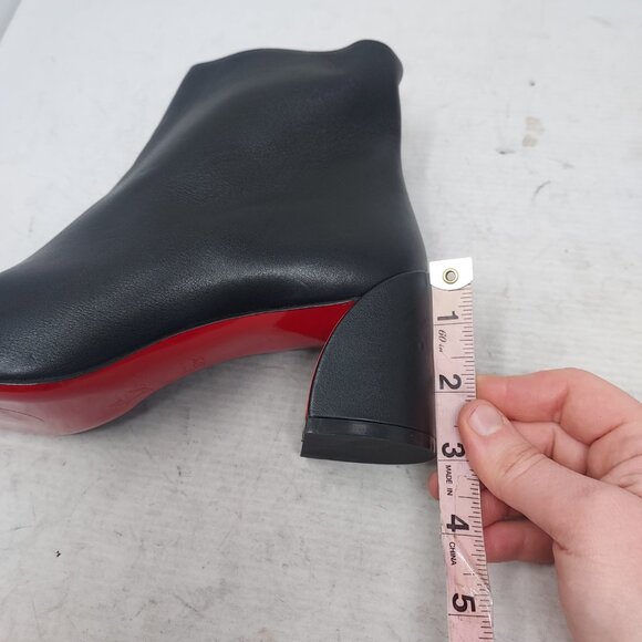 Christian Louboutin Black Turela Leather Ankle Boot - Picture 10 of 11